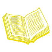An open, yellow book