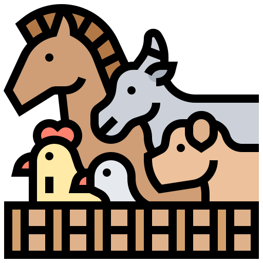 Farm animals.